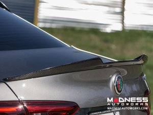 Alfa Romeo Giulia Trunk Spoiler - Carbon Fiber - QV Style - Feroce Carbon Alfa Romeo Giulia Trunk Spoiler - Carbon Fiber - QV Style - Feroce Carbon